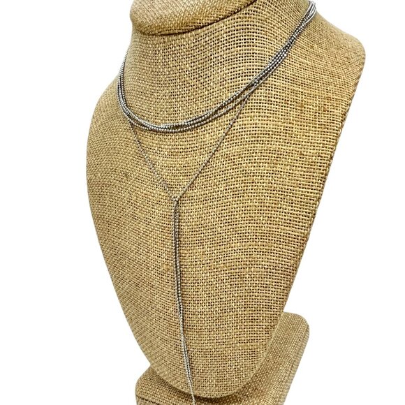 3/$30 8 OTHER REASONS NECKLACE NINE LIVES LARIAT NECKLACE CHOKER SILVER TONE - Picture 6 of 12